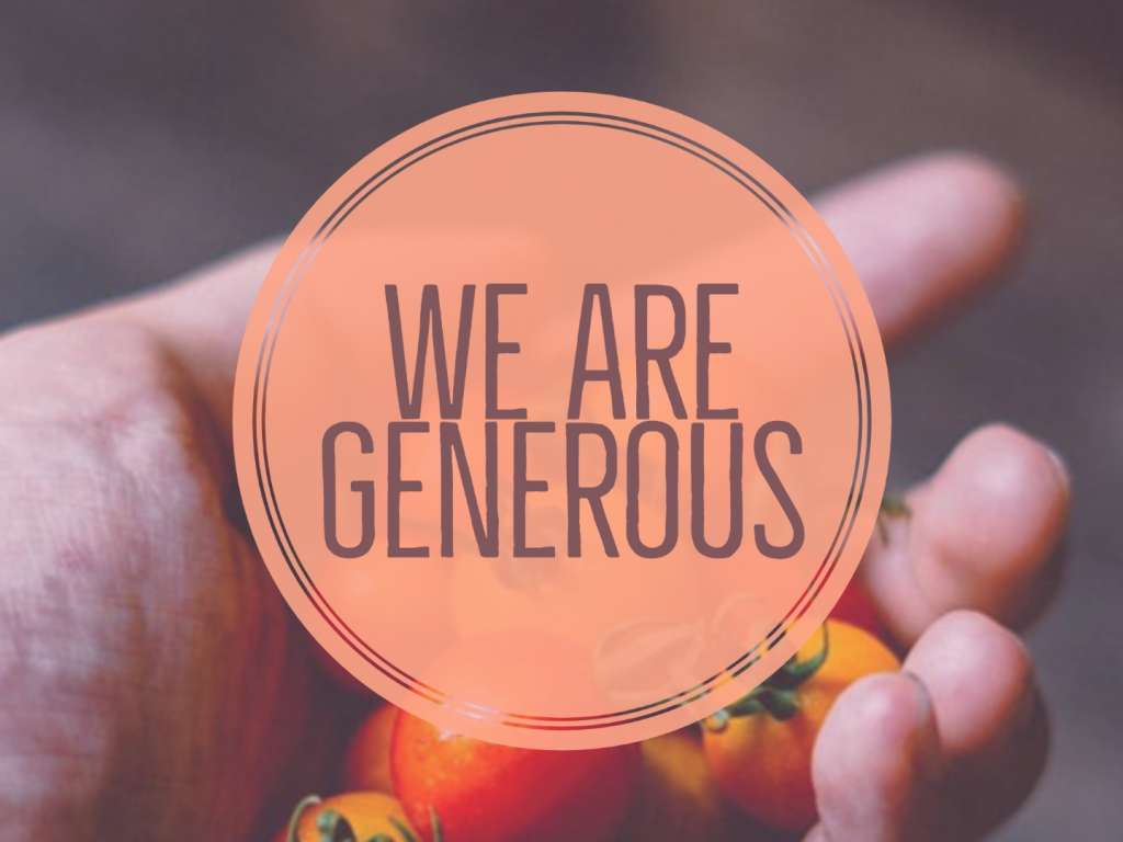 Who We Are - We Are Generous